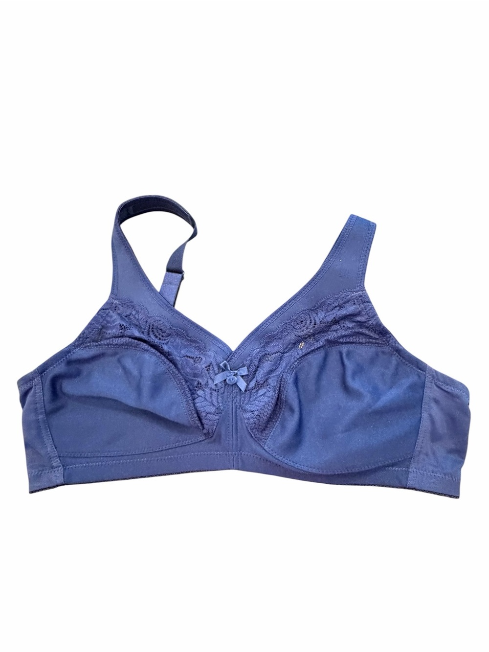 Glamorise MagicLift Wirefree Full Coverage Bra‎ Size 38C Blue Comfortable NEW